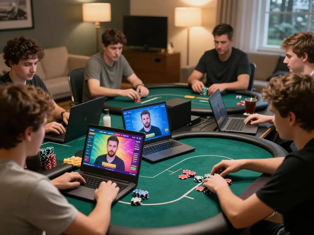 Players engaging in an exciting online poker game on the gg88 platform, showcasing animated betting action.