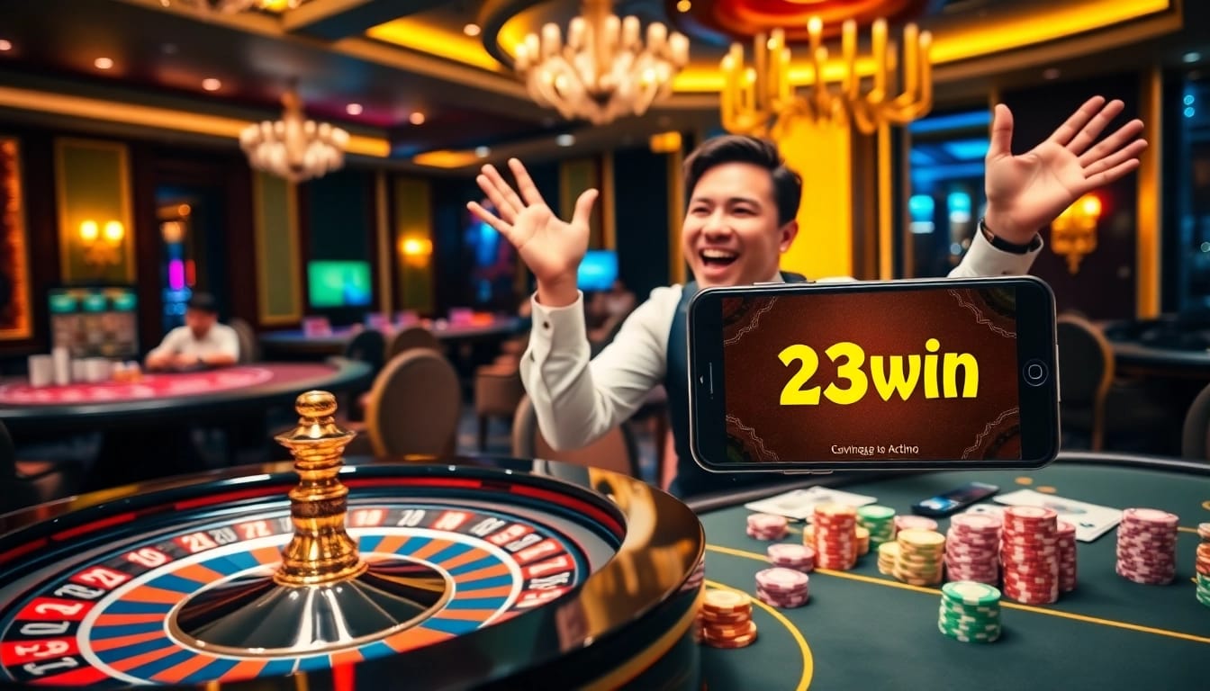 Experience the excitement of gambling with 23win com at a vibrant casino table.