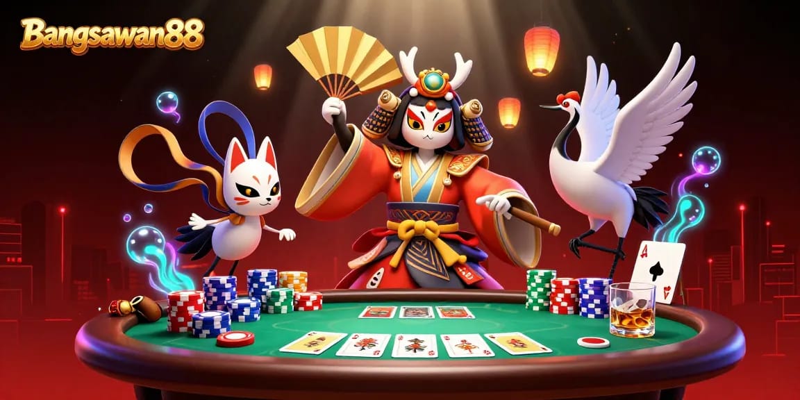 Experience thrilling betting action at Bangsawan88 with vibrant poker elements and dynamic characters.