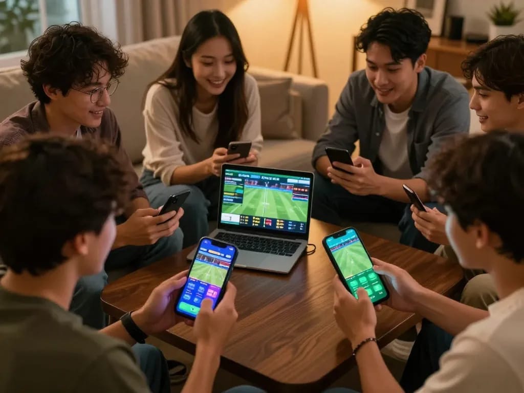 Crickex app users actively placing bets on live cricket matches, showcasing seamless mobile betting experience.