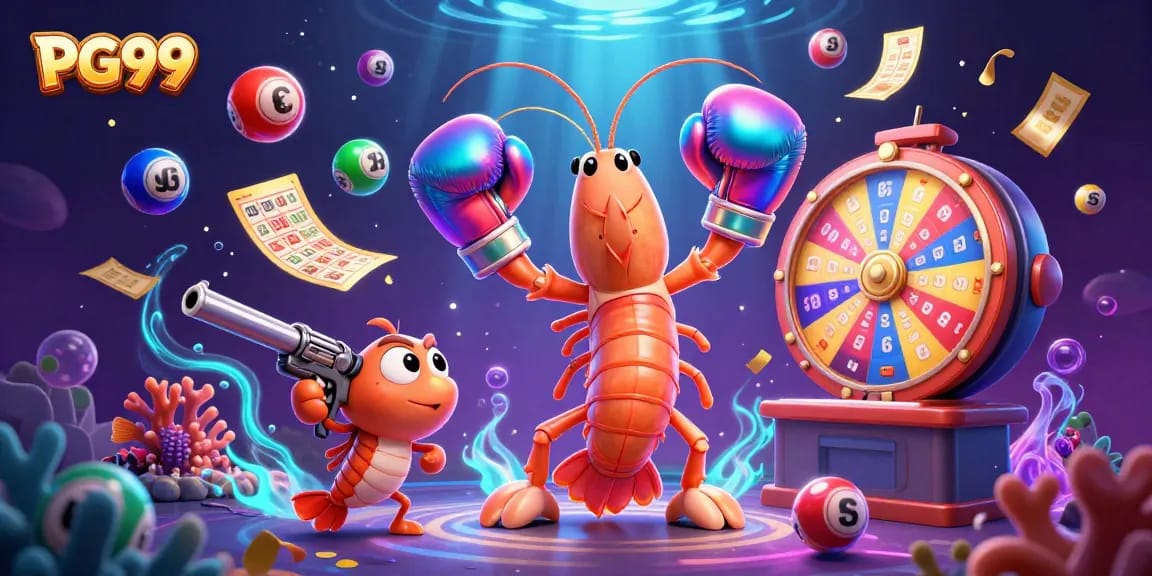 PG99 players engage in exciting gameplay with vibrant lottery elements and dynamic energy.