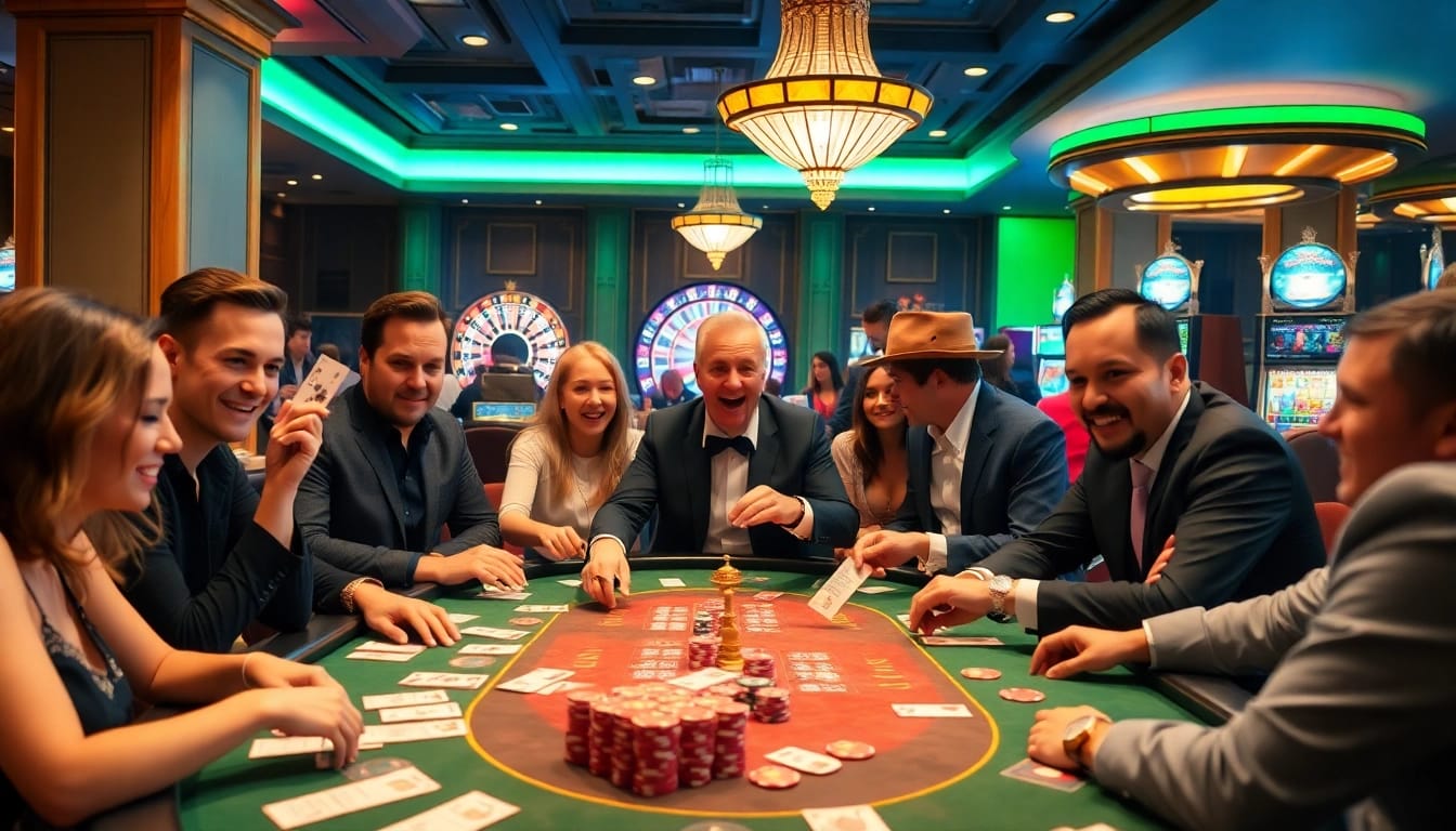 Exciting high-stakes lô đề game with vibrant colors and engaged players