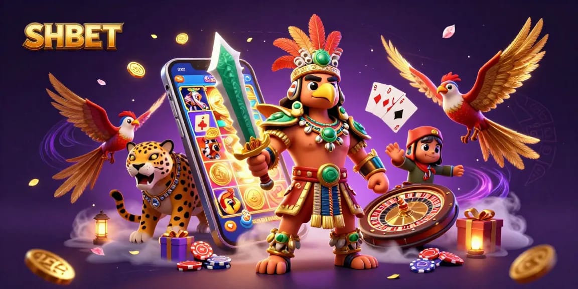 Play at SHBET's dazzling 3D slots and casino games, featuring vibrant visuals and engaging elements.
