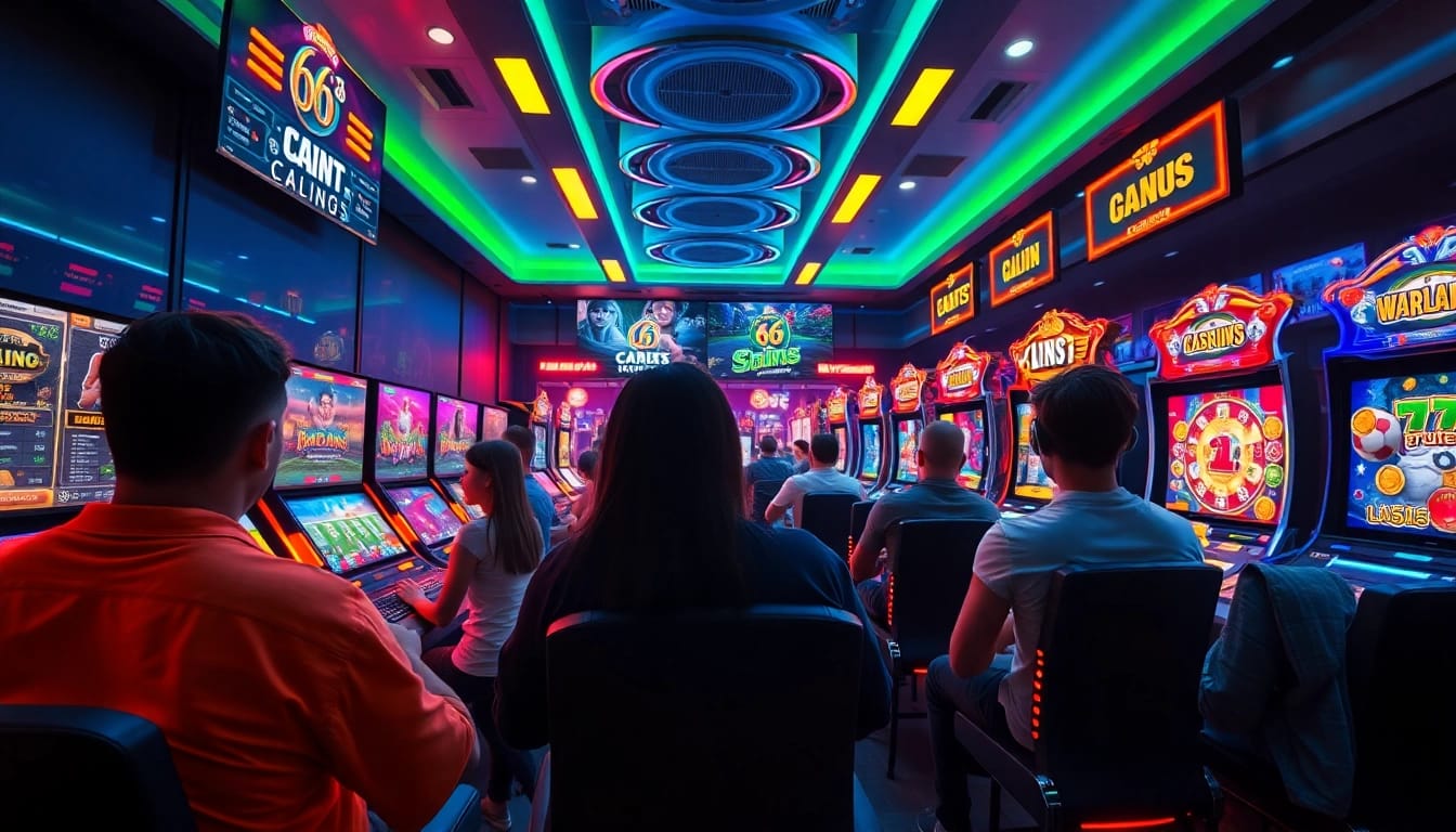 Engaging scene of online gaming at 66club showcasing vibrant graphics and interactive play.