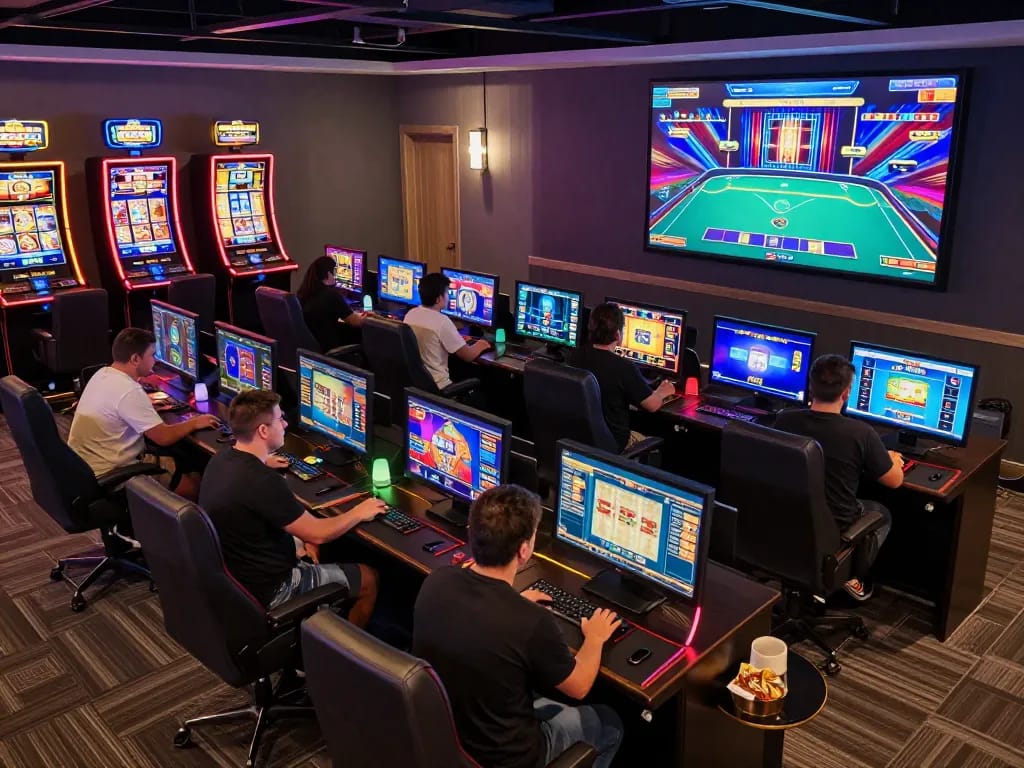 Players enjoying interactive gaming experiences at GG88 online casino, highlighting vibrant virtual gameplay.