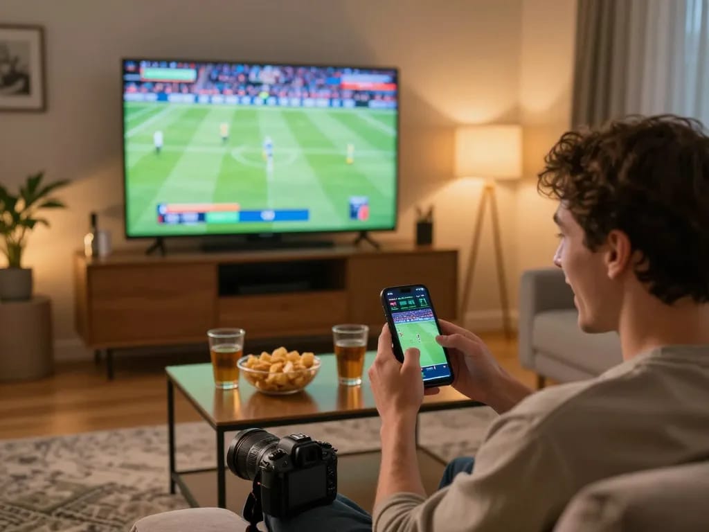 Engaging in sports betting action on the 789club platform while enjoying a live match.