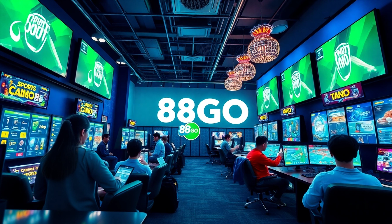 88GO platform showcasing diverse gaming options like sports betting and casino games, creating an exciting online experience.