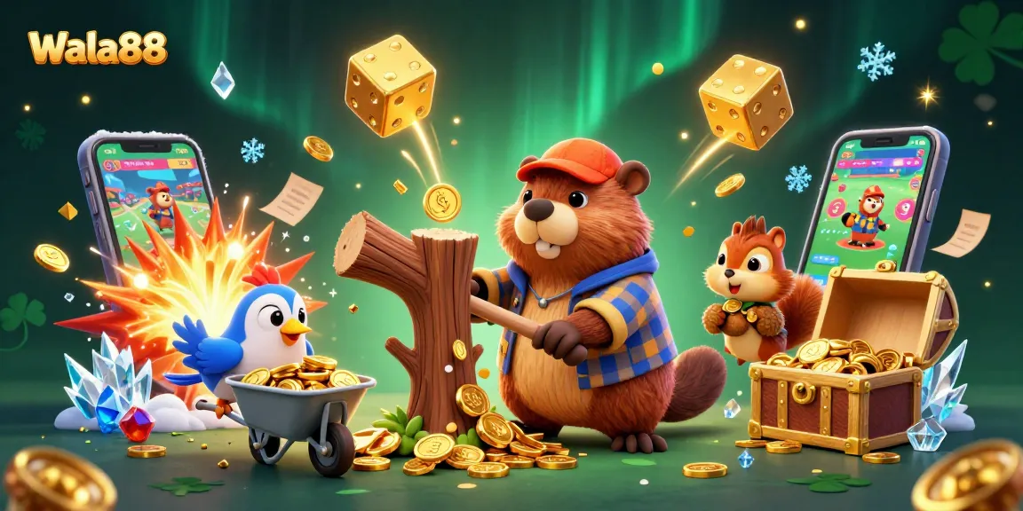 Wala88 captures a lively 3D cockfighting scene with cartoon characters enjoying betting excitement.