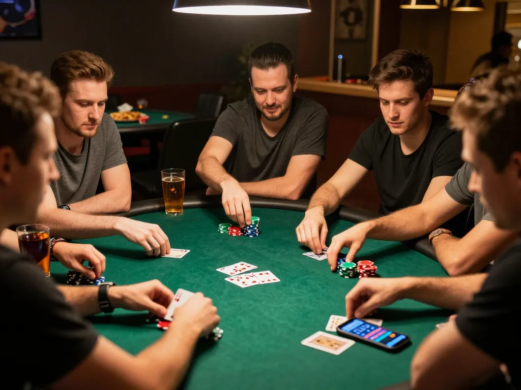 Players engaged in an exciting poker game at the HIT CLUB, showcasing strategic gameplay and social interaction.