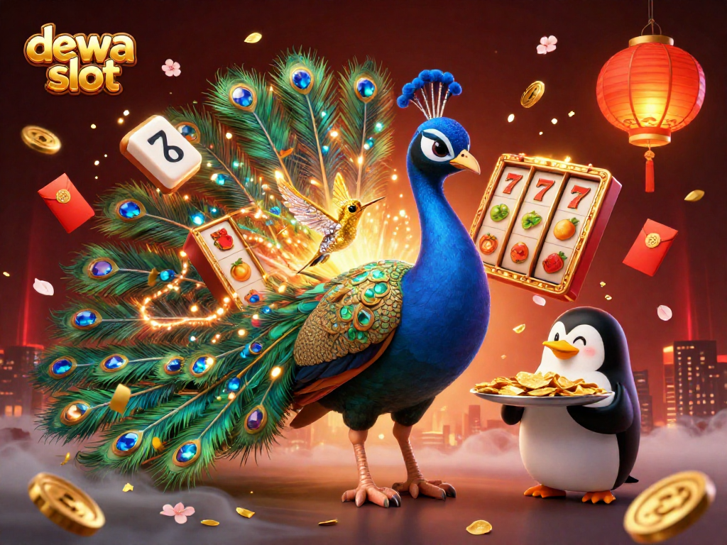 Experience the thrill of dewa slot with an engaging scene filled with vibrant casino elements.
