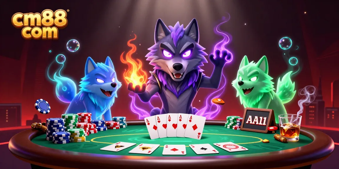 Engage in thrilling poker challenges at cm88 com with dynamic gameplay and vibrant illustration.