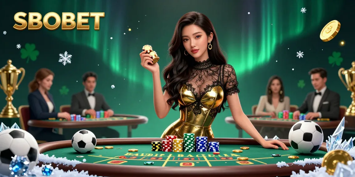SBOBET sports betting scene with high-value chips and dynamic sports elements.