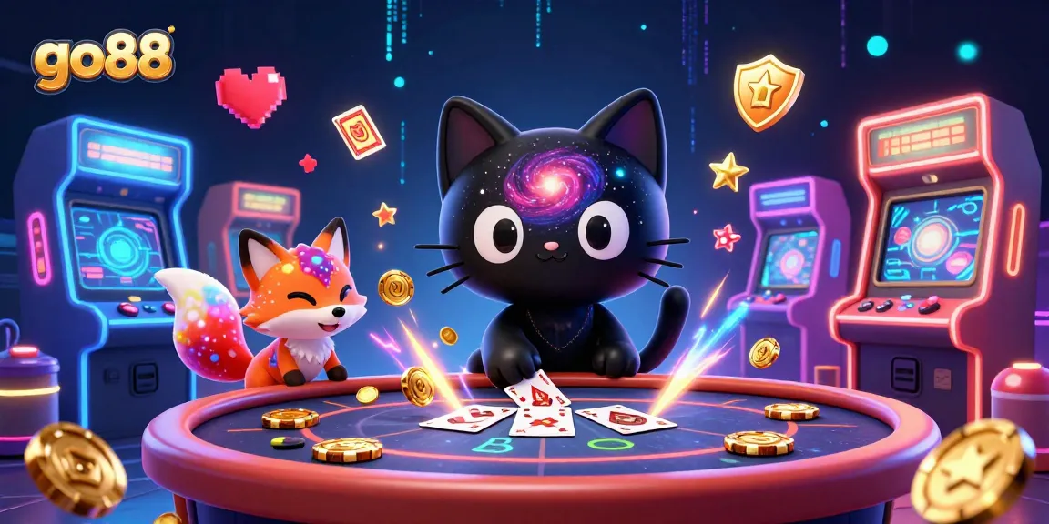 Join the cosmic fun at go88 with a black hole cat and colorful gameplay elements!