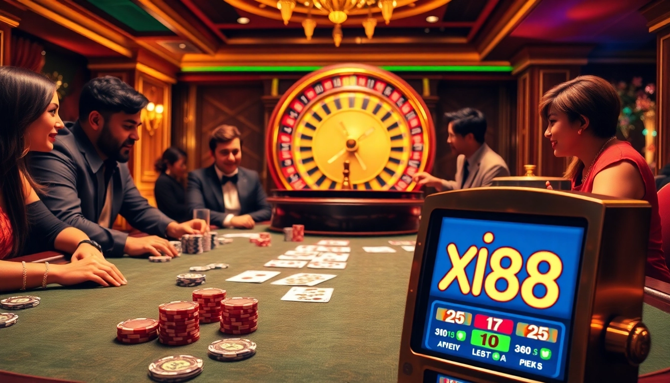 Experience the excitement of casino gaming with Xin88's vibrant poker table atmosphere.