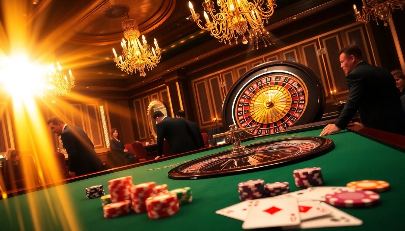 Engage in the excitement of roulette at https://nk88.sa.com/ with vibrant casino visuals depicting high-stakes gambling.