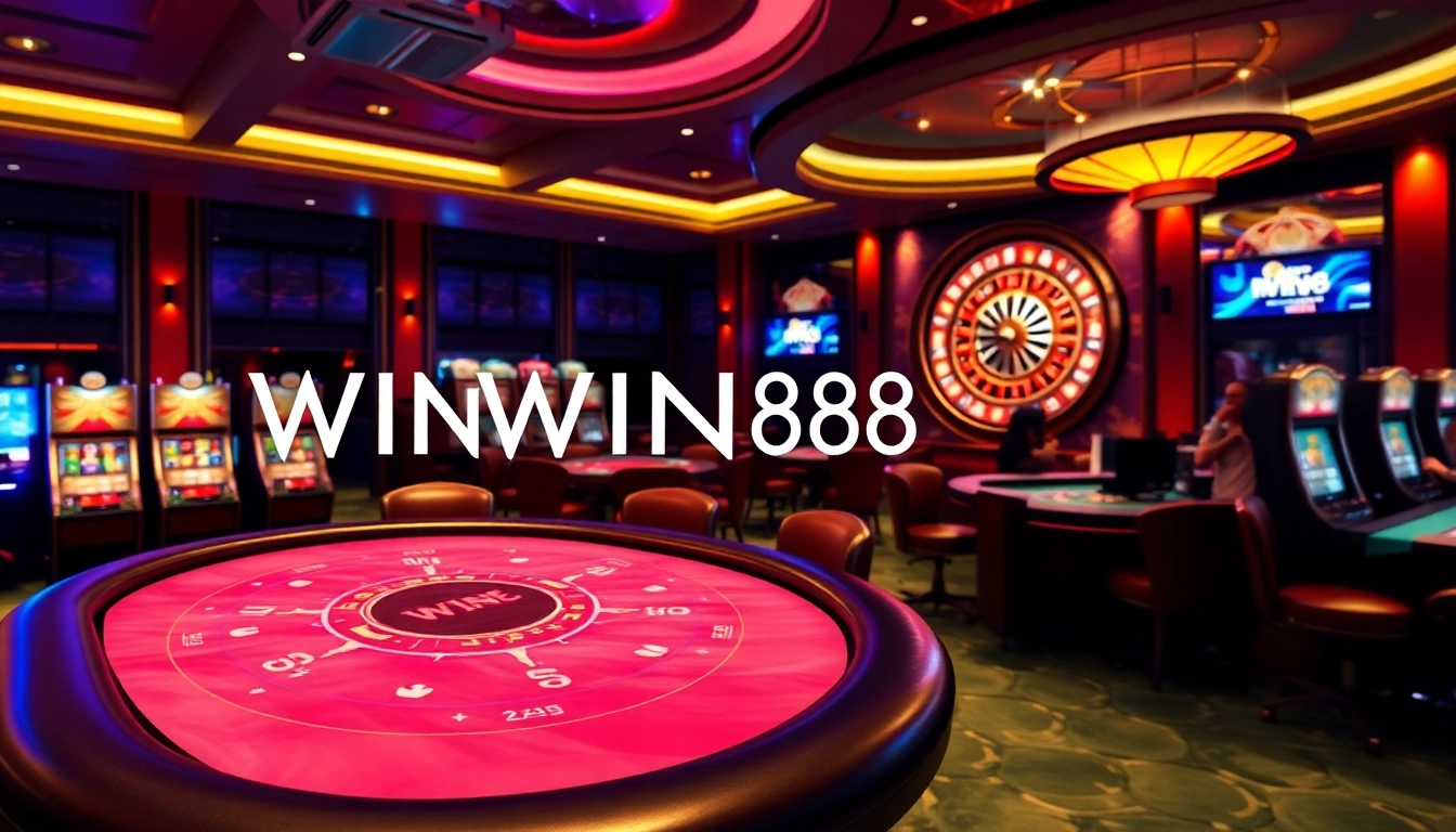 IWIN68 players enjoying a thrilling gaming experience at a luxurious online casino.