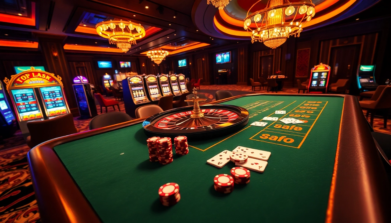 Excited players enjoying a high-stakes game at MM88 casino, showcasing poker chips and cards.