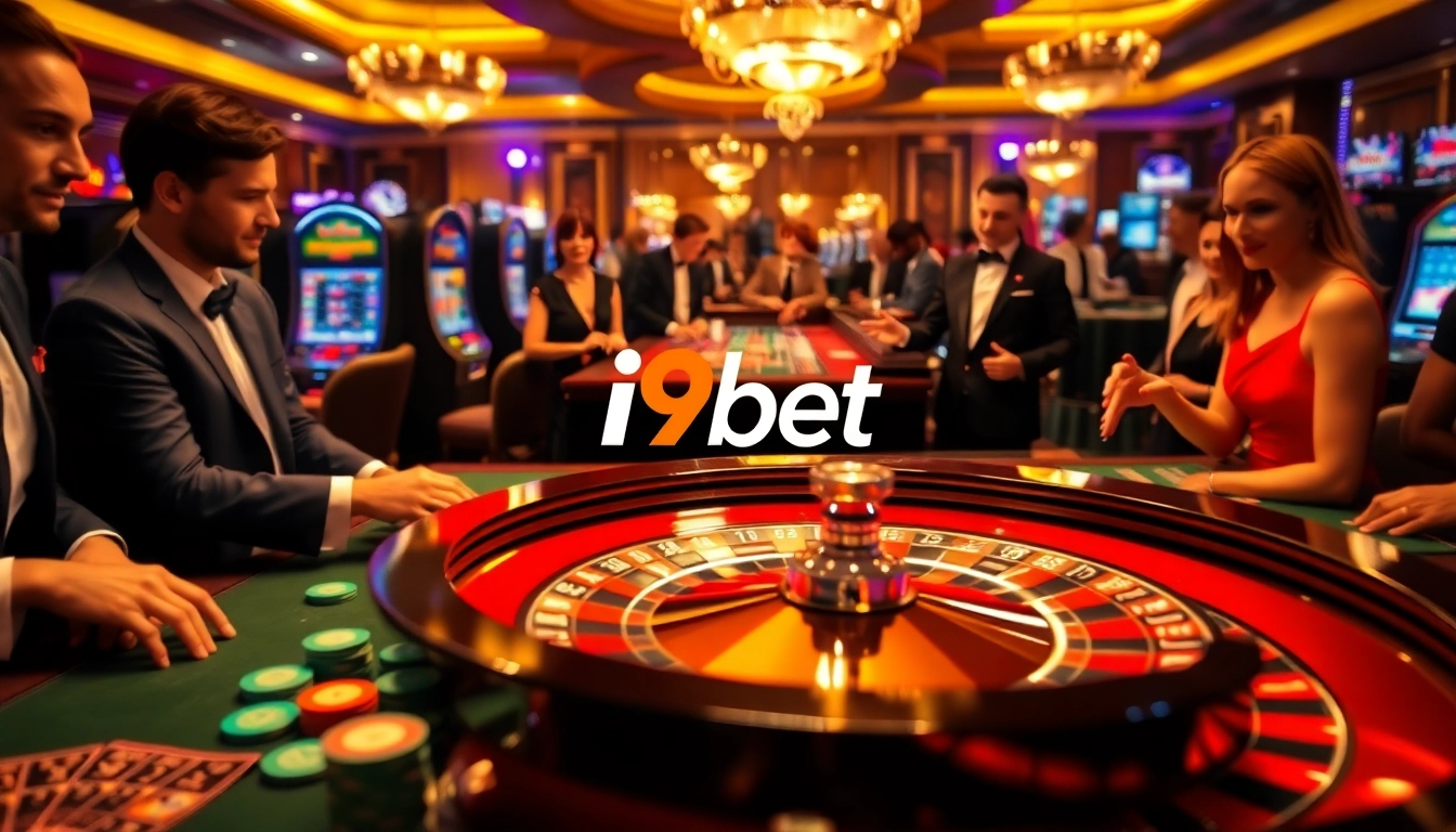 Exciting gaming experience at i9bet casino with vibrant roulette table and colorful chips.