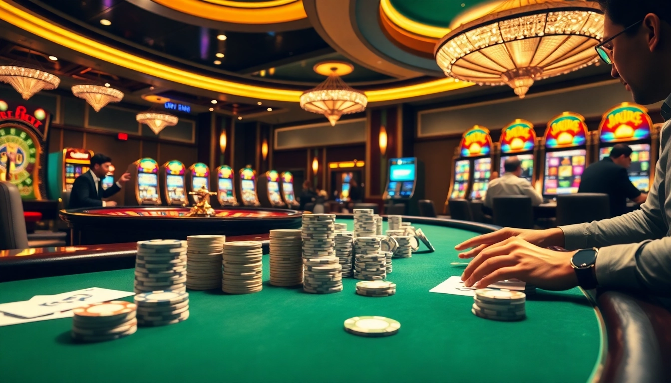 Engage with the hidden wiki while enjoying a thrilling poker game at a luxurious casino table.