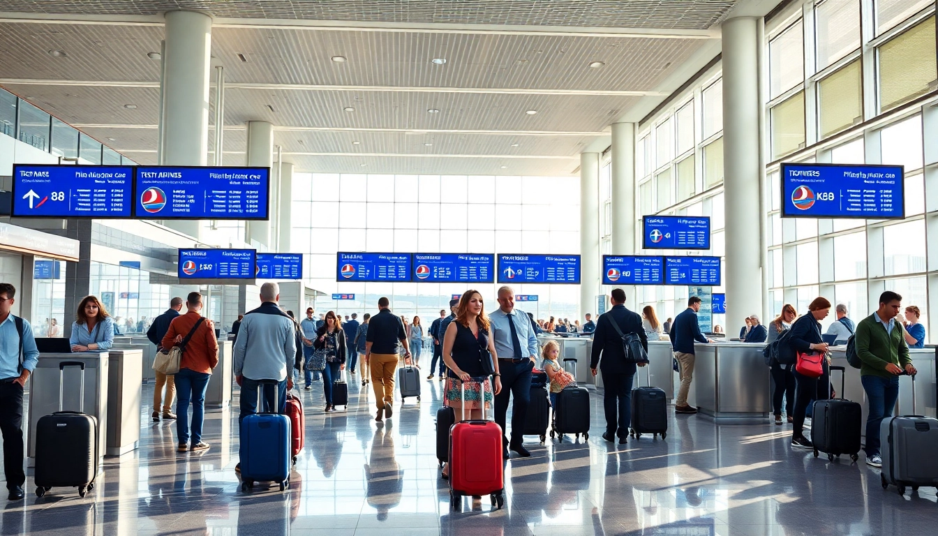 Turkish Airlines tk88 flight status displayed in a vibrant airport terminal.