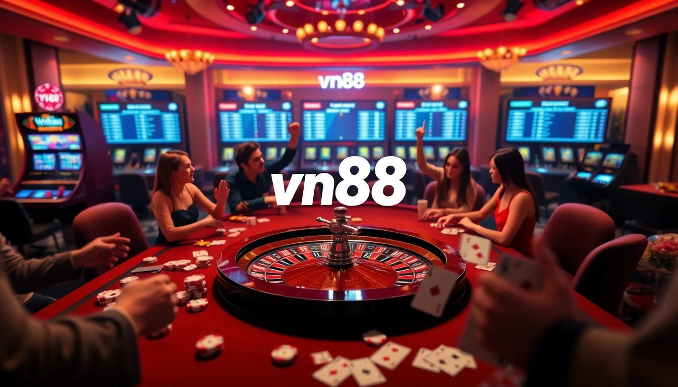 Experience live betting excitement at vn88 with modern casino tables and vibrant slots.