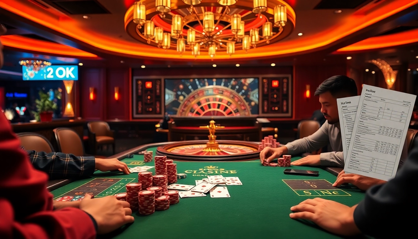 Engage in the excitement of kèo nhà cái at a professional poker table with colorful chips and cards.