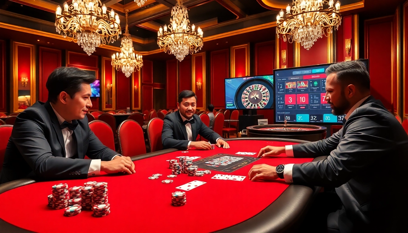 High-stakes poker action at a lively casino table, showcasing the exciting atmosphere of https://s8hn.com/.