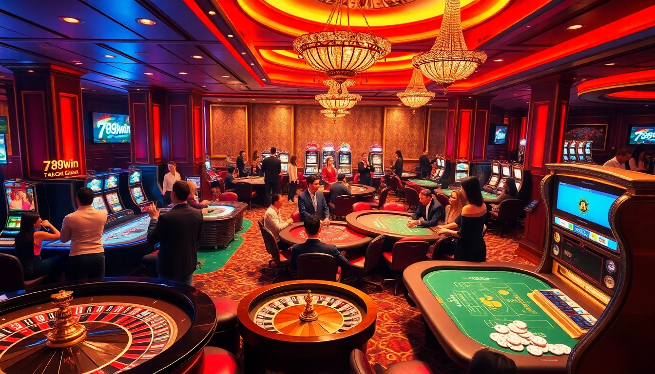 789win gamblers enjoying a thrilling casino experience at vibrant gaming tables.