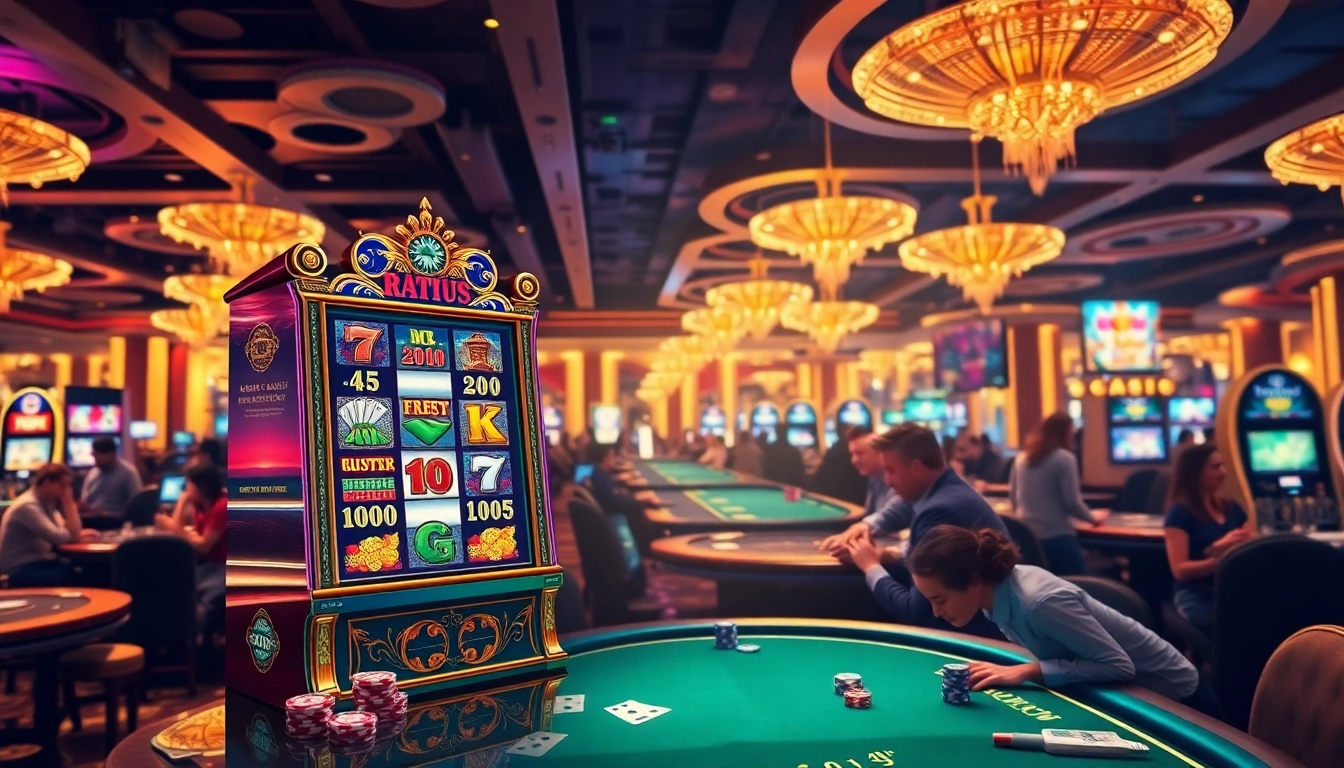 Rasakan kemenangan yang mendebarkan di mesin slot Ratu123 yang berwarna-warni dalam suasana kasino mewah.