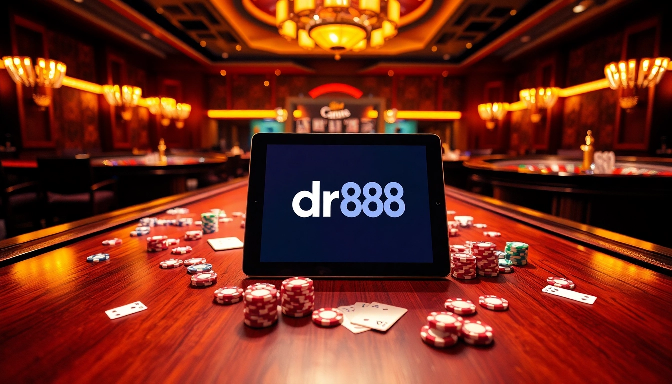 Experience thrilling gameplay at dr88 casino with vibrant chips and glamorous tables.