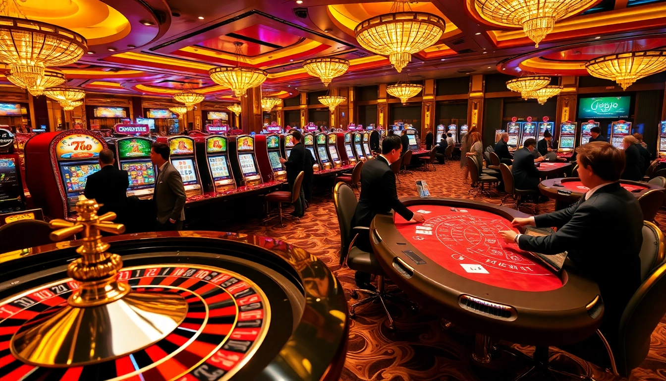 Experience the thrill of winning at j88 with vibrant casino games and players in action.