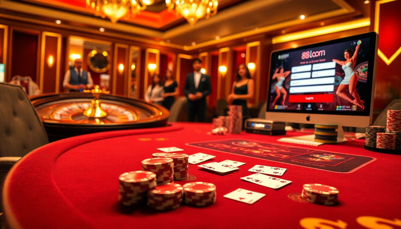Experience the thrill of winning at 88i com with vibrant poker chips and elegant casino tables.