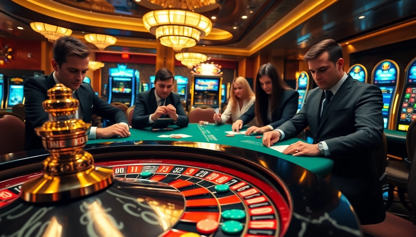 Experience the excitement of gambling at bet88.law with dynamic casino visuals featuring poker and roulette.