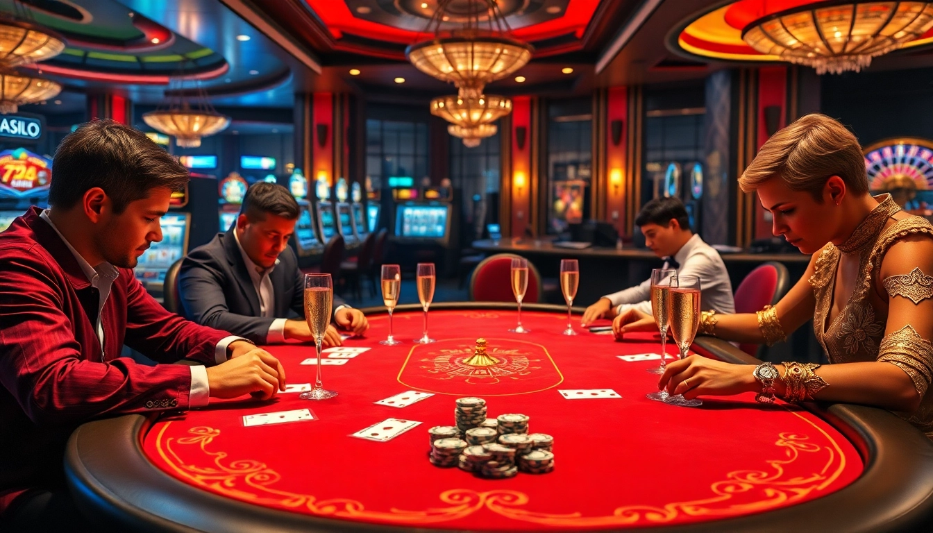 Experience intense gameplay at 98Win’s luxurious poker table, surrounded by high-stakes excitement.