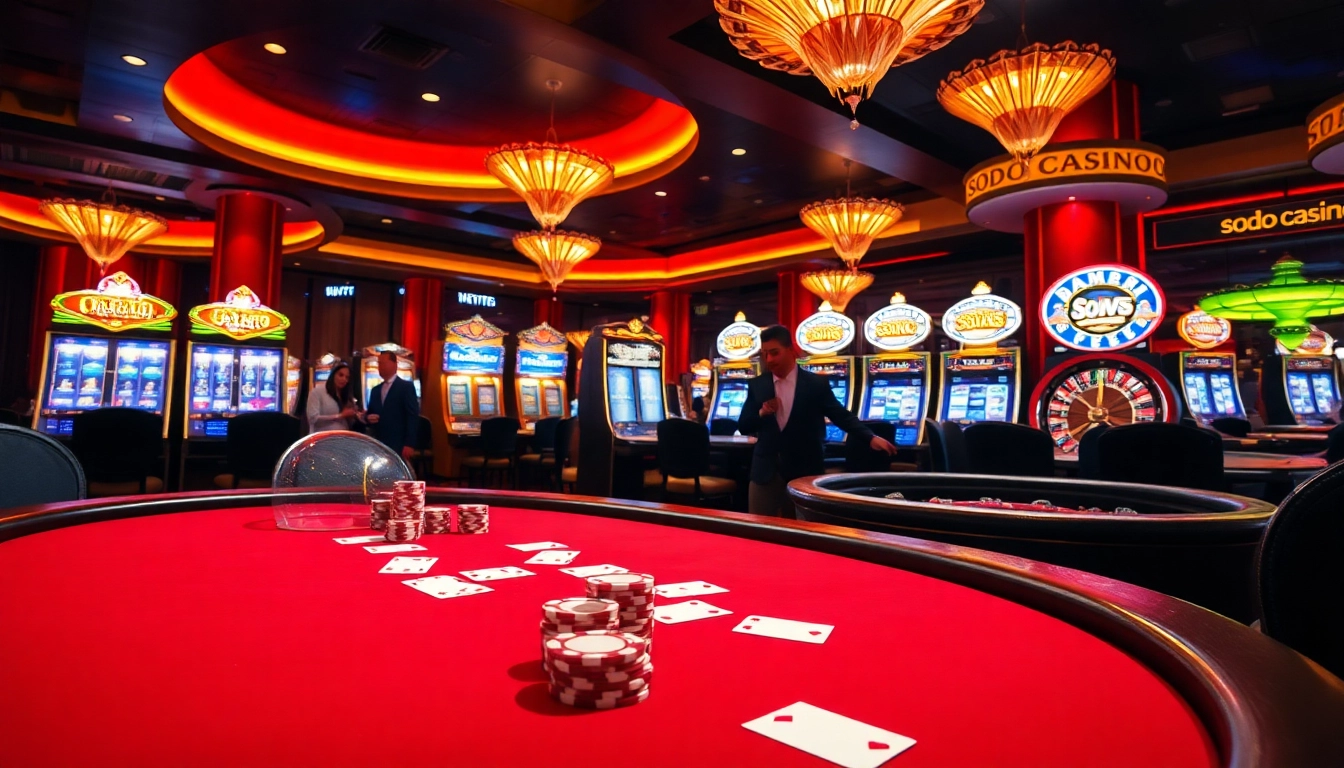 Experience the excitement of SODO CASINO with vibrant tables and thrilling games.